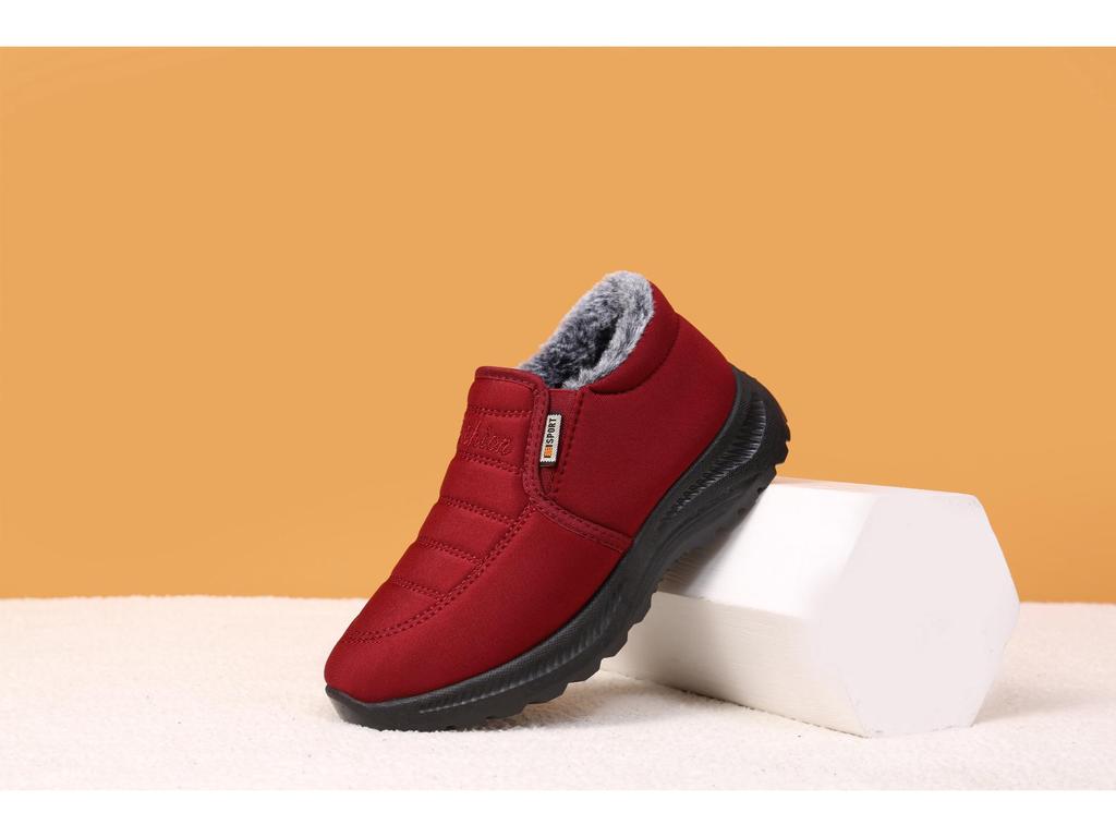 Winter Non-slip Warm Shoes for Men and Women - Thick, Velvet-lined, Waterproof, Cold-proof Cotton Shoes for Middle-aged and Elderly.