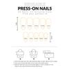 24PCS Nude Almond False Nails with White Tip Prevailing Natural Look Press-On Nail Sets for Manicure Lovers and Beauty Bloggers