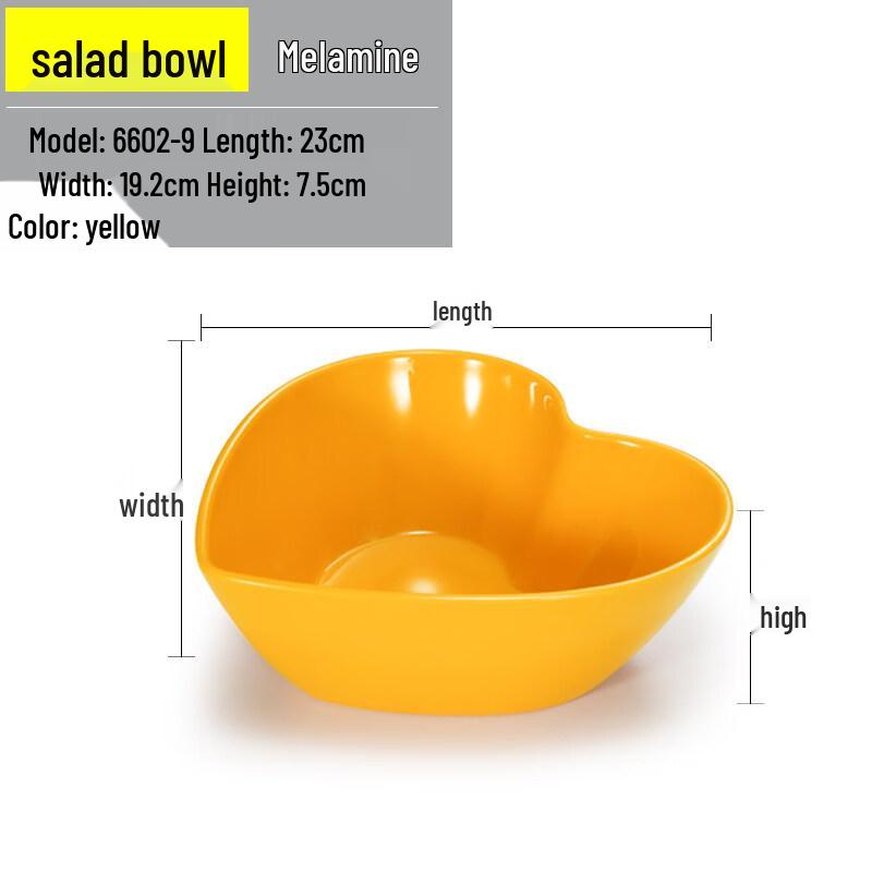 

Yipan Melamine Love Heart Breakfast Bowl Set
