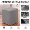 Square Ottoman Cover Stretch Ottoman Slipcover Furniture Protector Folding Storage Footrest Stool Soft Cover With Elastic Bottom