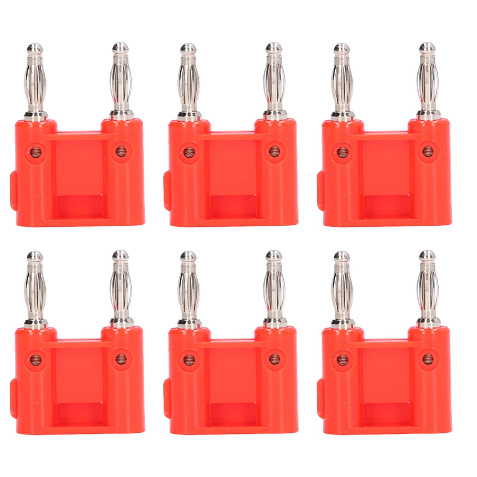 

10Pcs 2 Way Banana Plug Brass PE Double Banana Socket for Electronic Instruments AutomobilesRed червоний