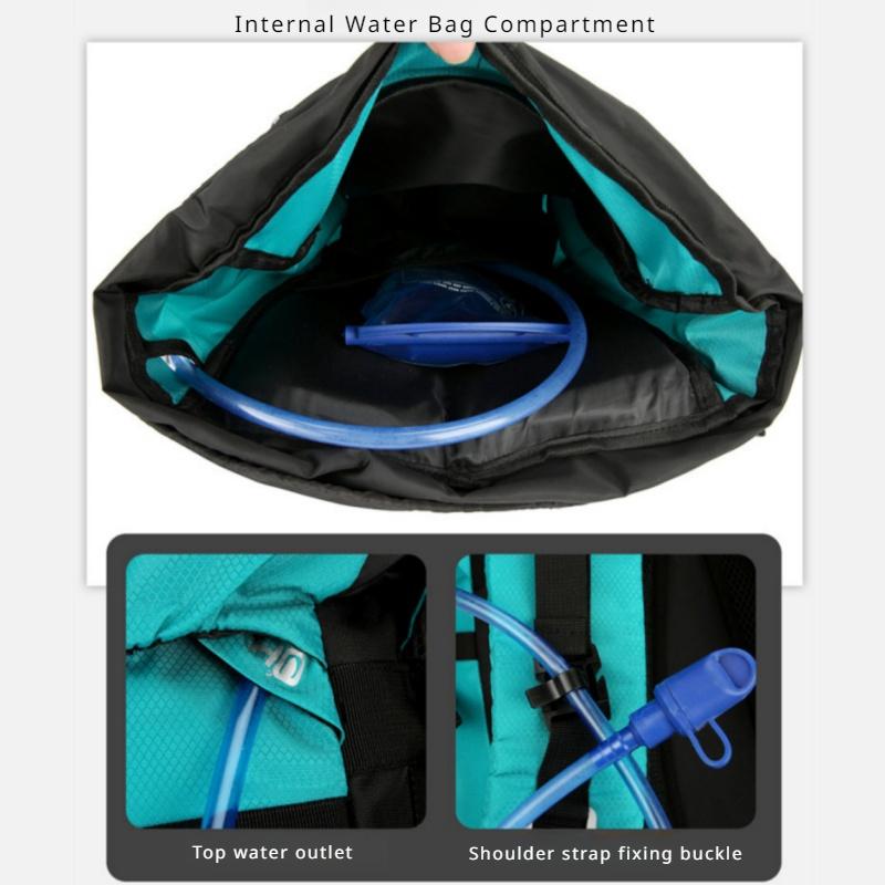 60L Outdoor-Bergsteigertasche mit großer Kapazität Hochwertiges Nylon Wasserdicht Verschleißfest Wandertourentasche Unisex Reise Camping Sportrucksack