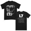 American Hip Hop Unisexs Tshirt L7 Band Heavy Cotton Black Print Overszied Short Sleeves Unisex Women Unisex Tee Unisexs Clothing