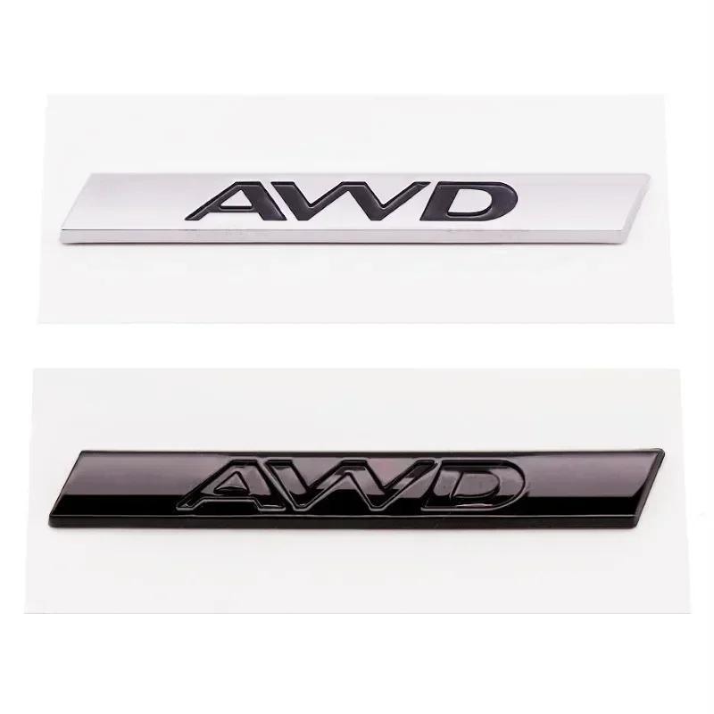1 Pezzo Logo Emblema AWD 3D ABS Argento Nero Decalcomania Distintivo Posteriore per Bagagliaio Auto Per XE XJL F-PACE Adesivo AWD Accessori Stile Auto