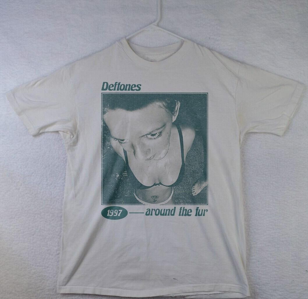 HOT Vintage Deftones T-Shirt, Deftones Vintage Unisex White Heavy Cotton T-Shirt L