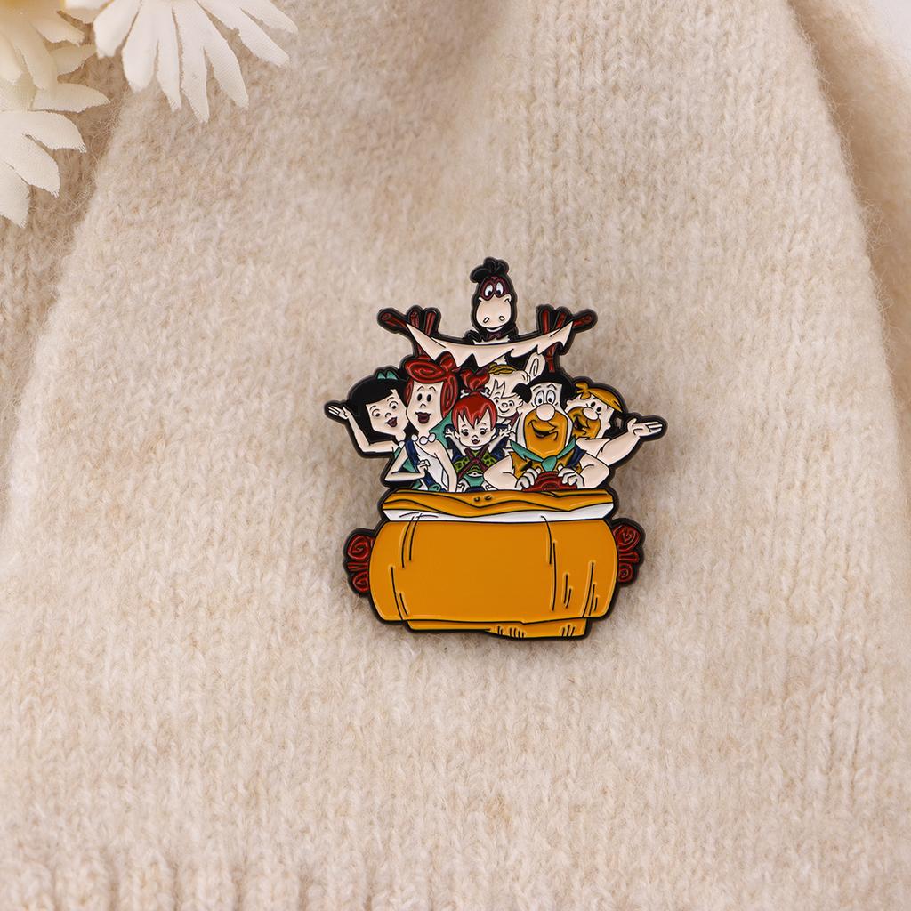 Cartoon Family Enamel Pin Dinosaur Badges Funny Jewelry Cosplay Accessories Toys Gift for Clothes Lapel Pins on Backpack Brooch