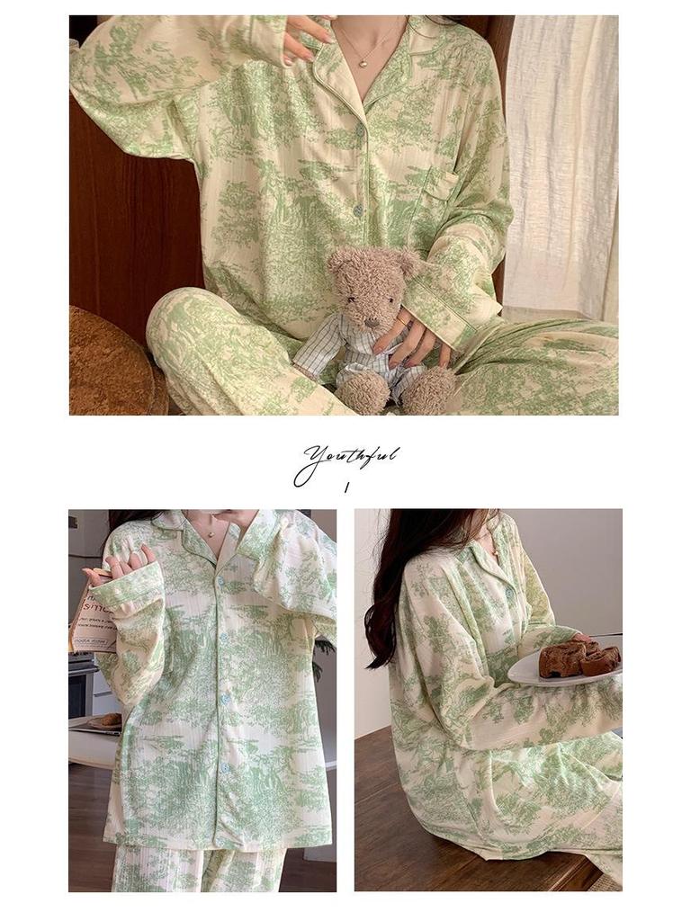 Women's French-Style Bunny Pajamas: Long-Sleeve, Spring/Autumn, Casual & High-End Home Suit