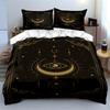 Celestial Moon and Eye Pattern Bedding Set Bedding Set (1 Duvet Cover, 2 Pillowcases, Duvet Not Included)