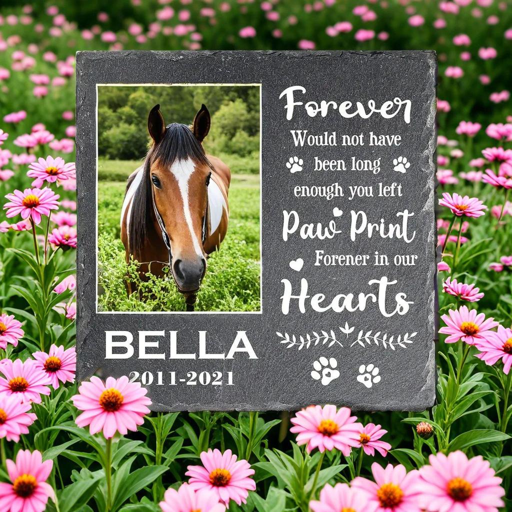 Personalized Pet Memorial Stone - Round DIY Slate for Cats & Dogs
