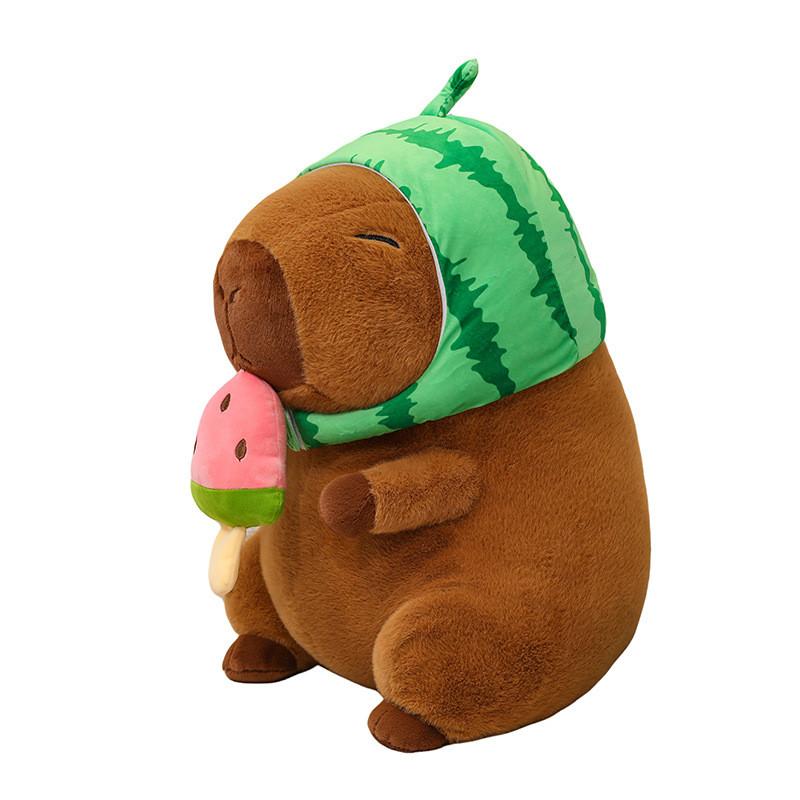 Watermelon Capybara Plush Toy Animal Cartoon Stuffed Doll Gift For Kids