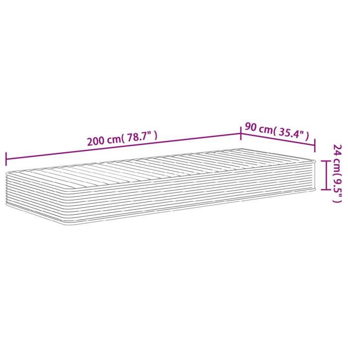 VidaXL Medium-Soft Foam Mattress 90x200 Cm 373005