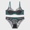 "Lace Half-Cup Push-Up Bra & Panty Set – Seamless and Sexy"