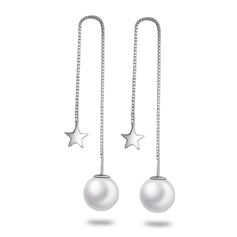 Korean Star Pearl Geometric Ear Cuffs - Slimming Fashion Earrings