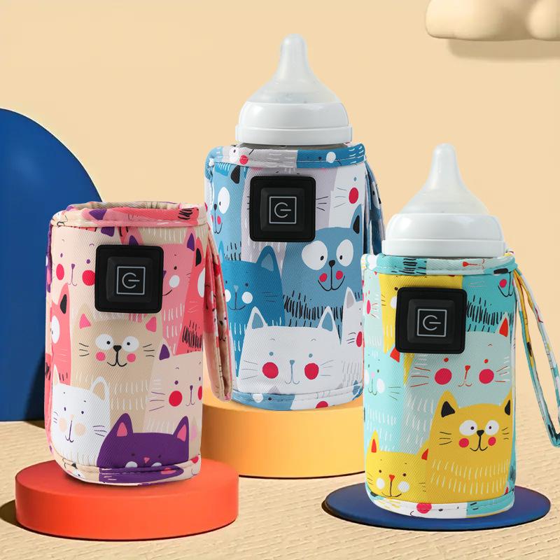 USB Milk Water Warmer, Travel Stroller Insulated Bag, Nursing Bottle Heater, Portable Bottle Feeding Warmer, Christmas, Halloween