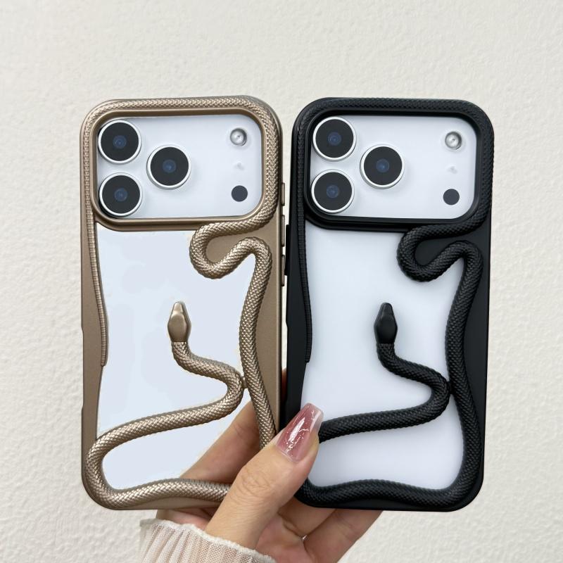 Hollow Out Snake Plating Matte Phone Case For For Iphone 17 Air 16 1 14 Plus 13 12 11 Pro Max Heat Dissipation Back Cover