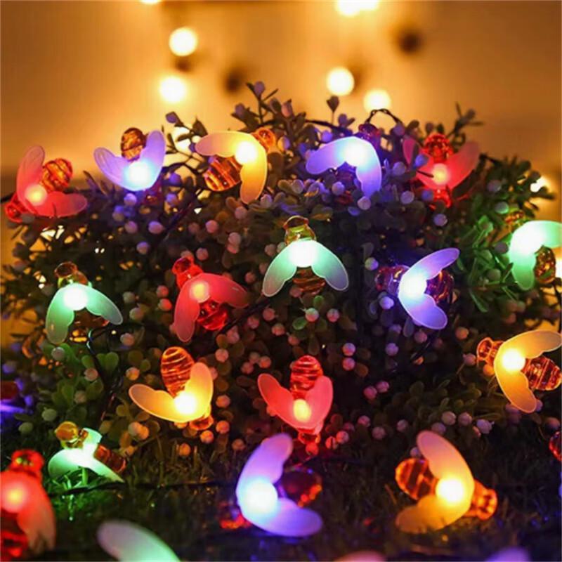 Yulinjun Outdoor Solar LED Bee String Lights