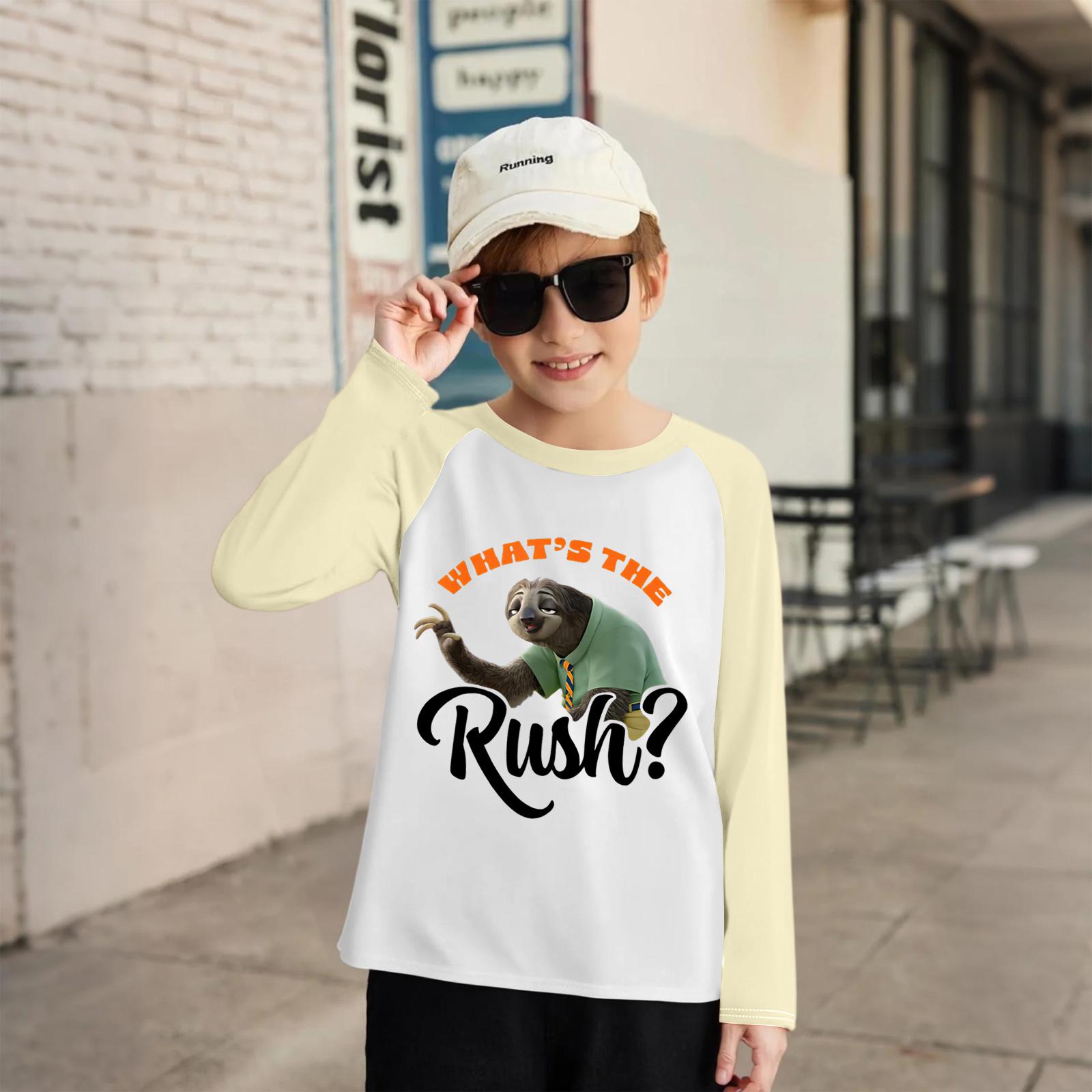 

Детский модный и удобный топ с круглым вырезом, принтом, свободного кроя, с длинными рукавами 100 бежевый