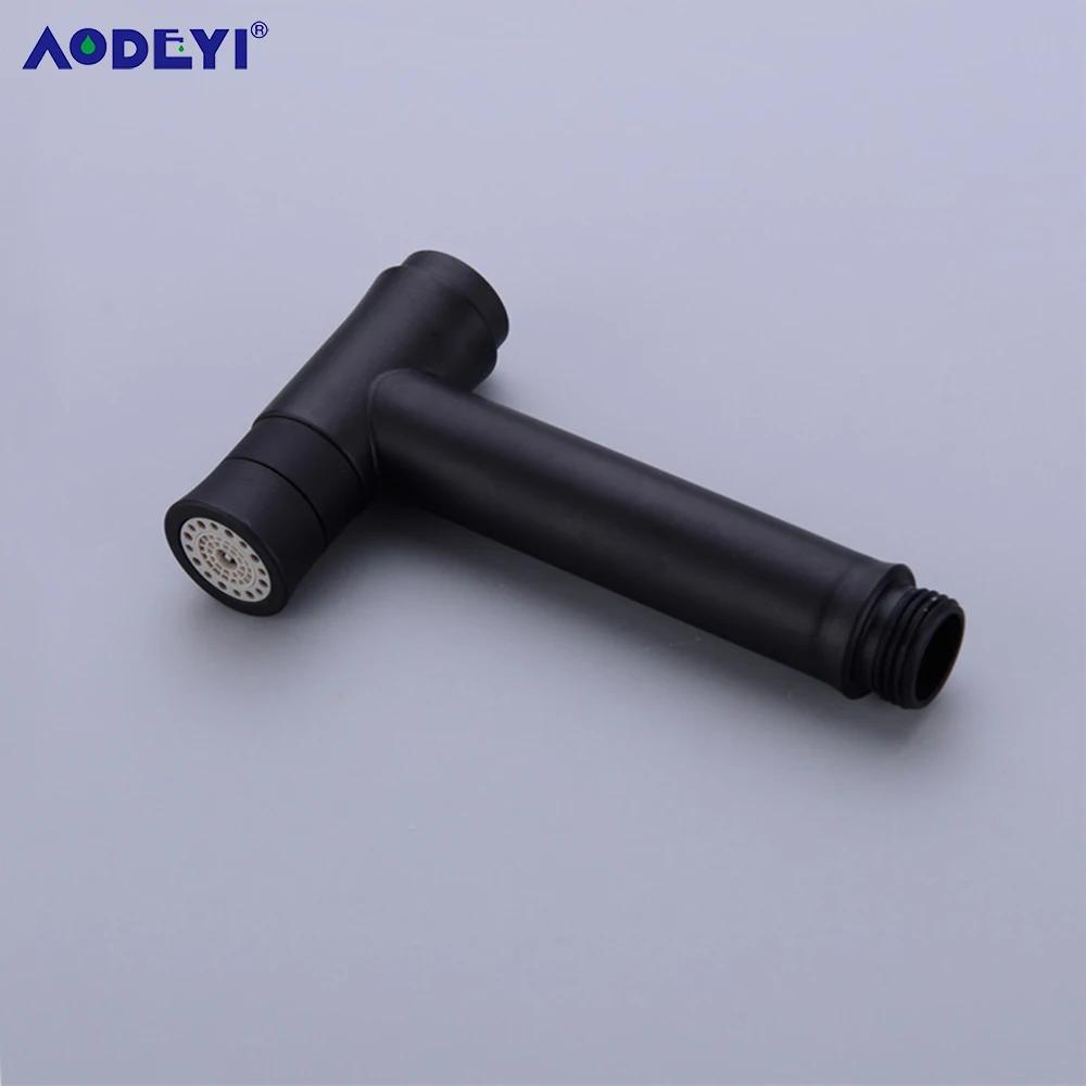 Black Toilet Bidet Sprayer Wall Mounted Stainless Steel Handheld Diaper Shattaf Douche Kit with Angle Valve 1.2m Hose & Bracket