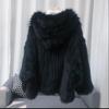 Nuovo cappotto invernale leggero grande orso bianco tessuto imitazione pelliccia di volpe da donna medio e lungo con cappuccio