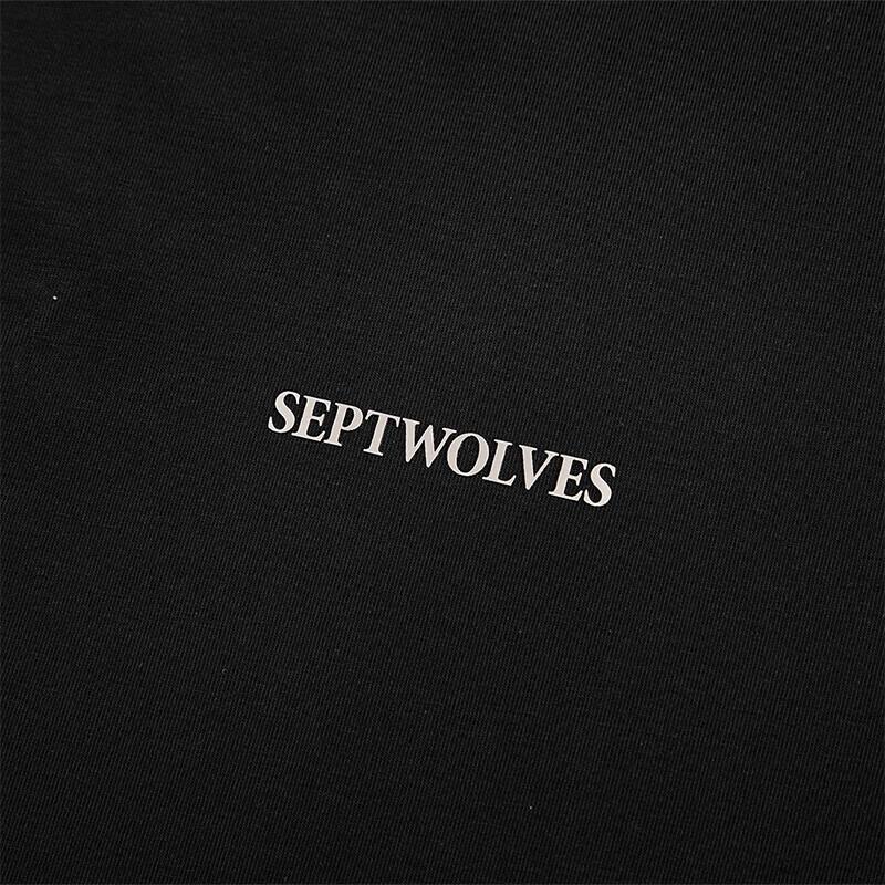 Septwolves Men's Casual Back Print Short-Sleeve T-Shirt