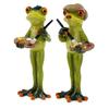 Frog Painter Figurine 16 Artistic Decoration Gift Style Happiness