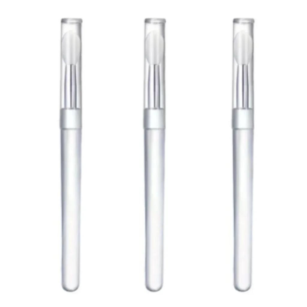 Nail Arts Silicone Applicator Sticks Reusable Chrome Glitter Applying Manicure Tool New Easy-Daub Pigment Silicone Nail Brush