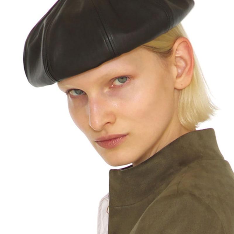 UNDERCONTROL STUDIO BREAD BERET / LEATHER / m BLACK