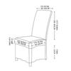 New Milk-Silk Fabric Dining Chair Cover Skirted Design Lace Trim Seat Covers Universal Fit Non-Slip Chair Protectors Living Room