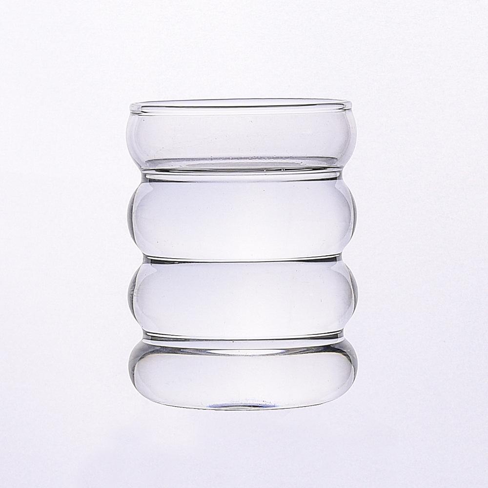 Farbige Raupe Glas Einlagig Hitzebeständig Spiral Kreis Tasse Hochwertig Haushalt Frühstück Saftbecher