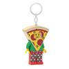IQ Iconic Pizza Guy Keychain LED Keychain Light Block Toy Doll Movable Mini Figure