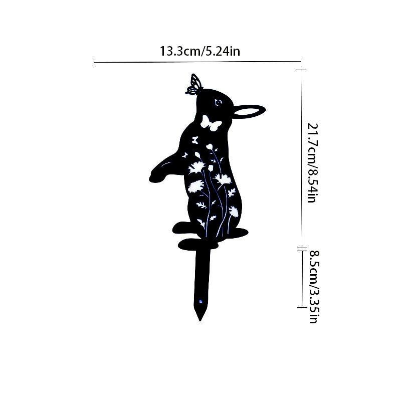 Cat Ground Stake Ornament Ground Plug Outdoor Garden Balcony Art Decoration Metal Crafts