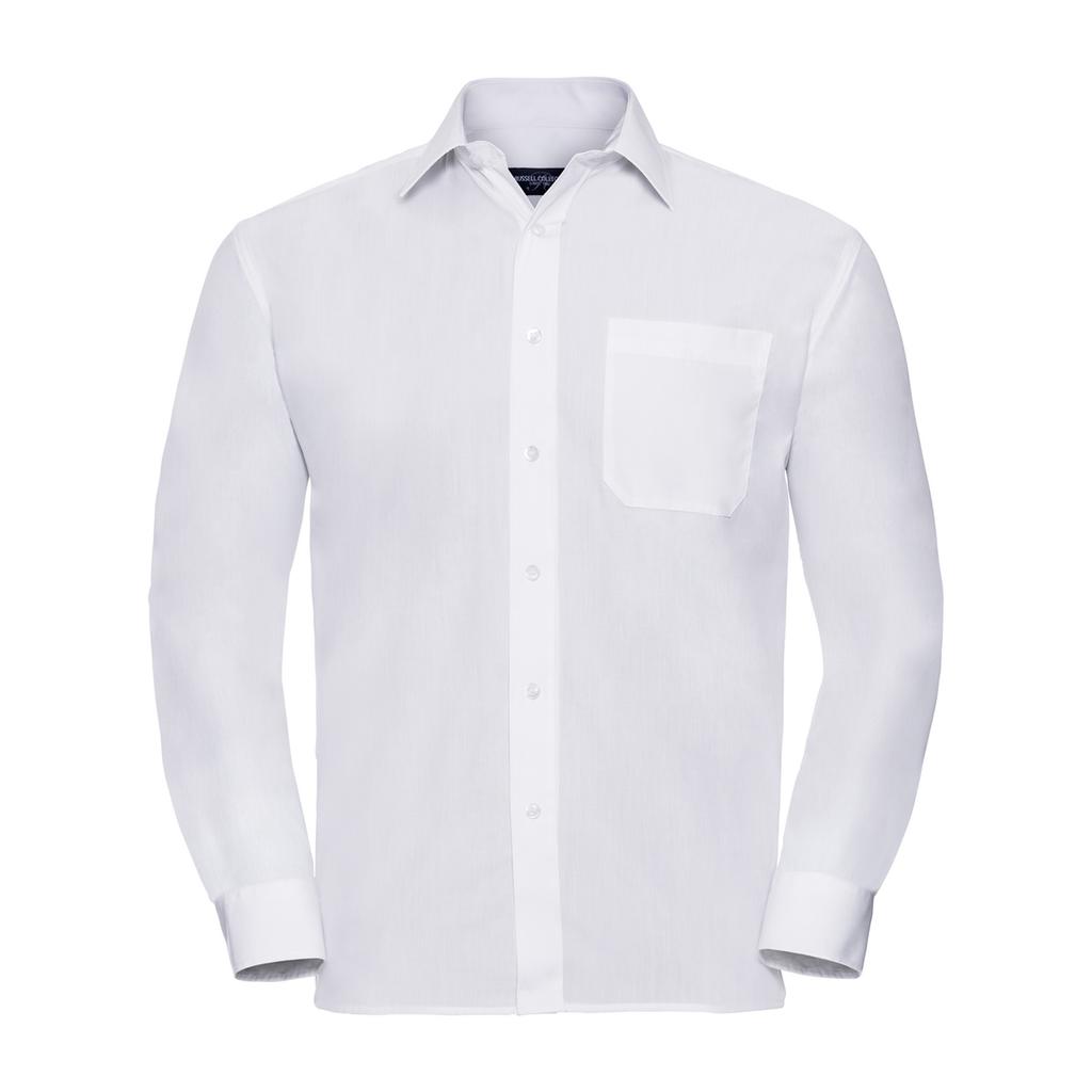 Russell Collection Mens Classic Polycotton Long-Sleeved Shirt