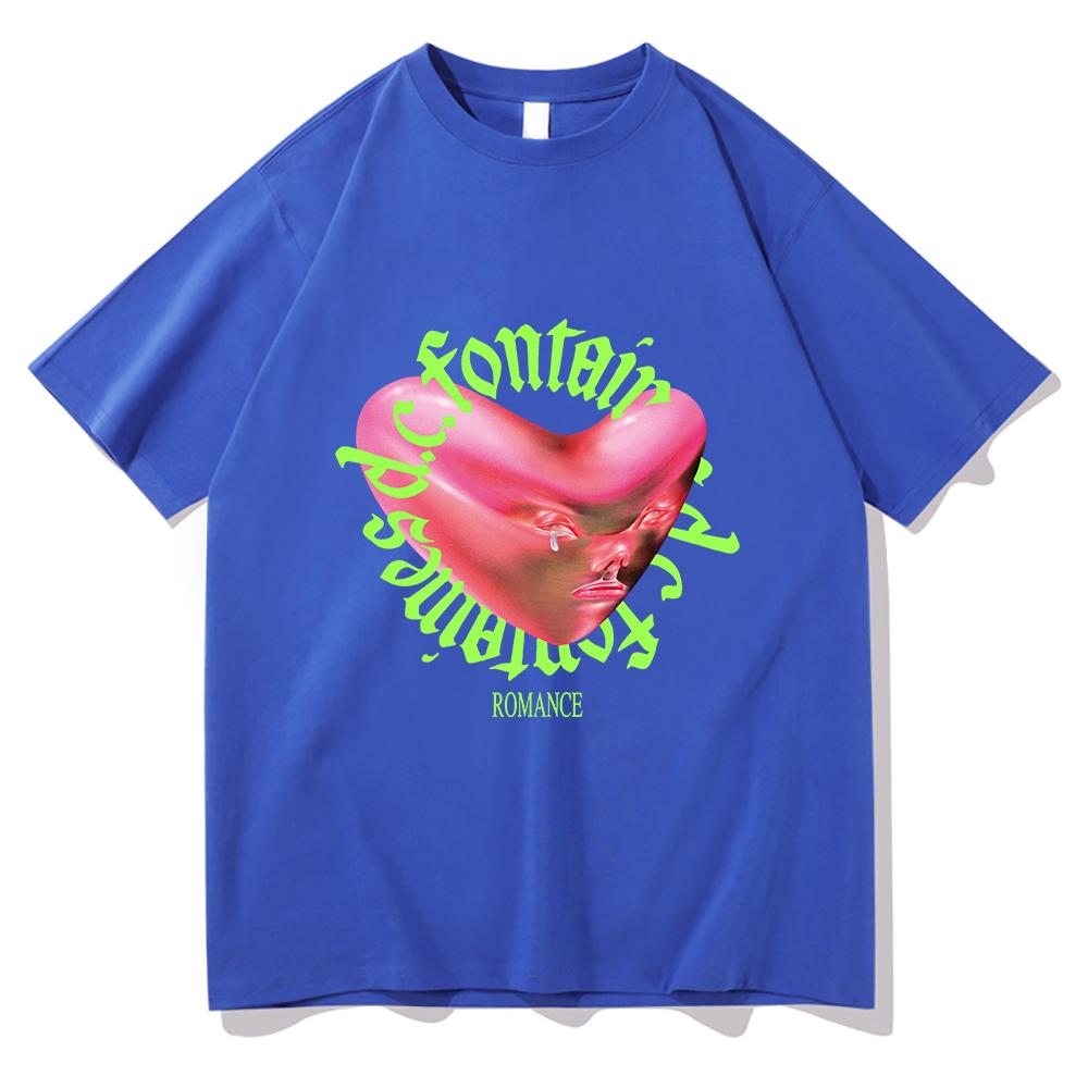 Retro Fontaines D.C. Romance T Shirt New Fashion Men/Wmen Aesthetic Funny T-Shirt Unisex High Quality Hip Hop Cotton Tees Shirts