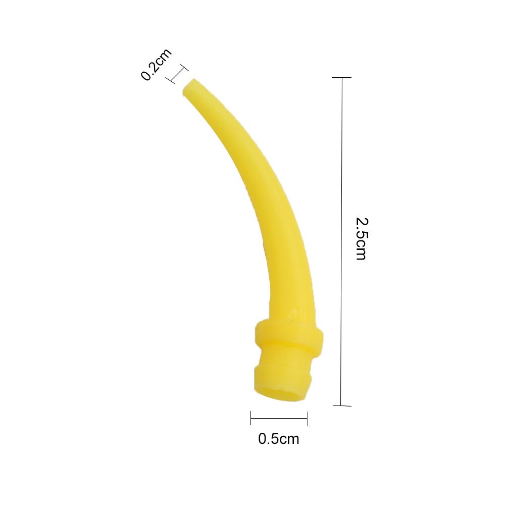 100 Pieces/pack Dental Silicone Rubber Conveyor Mixing Tip Small Head Silicone Rubber Printing Film Mixing Head Small Elbow