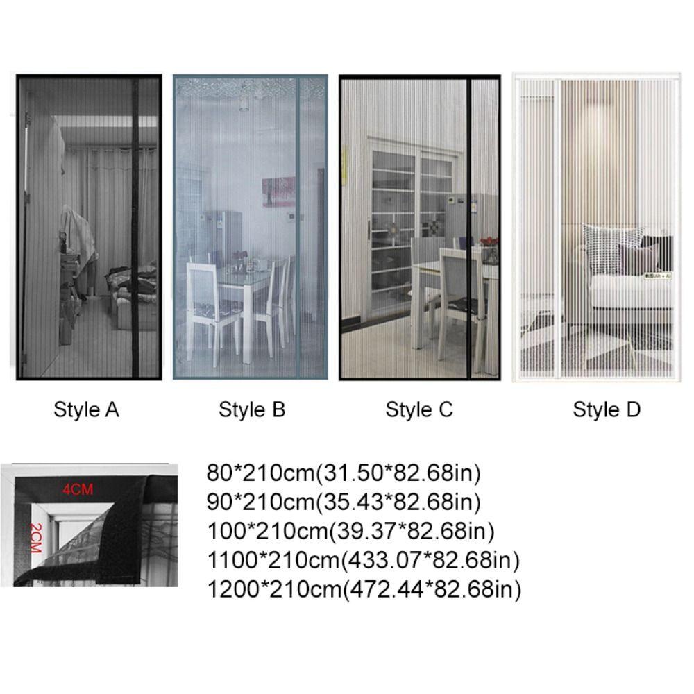 Insect-proof Side Open Magnetic Door Screen Magnetic Automatic Closing Window Screen  Summer