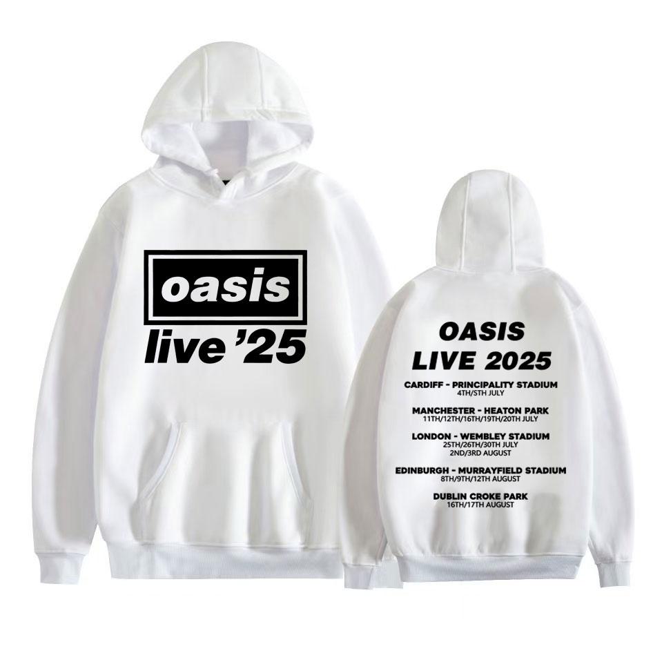 Rock Band O-Oasis Live 25 World 2025 Tour Cover Pullover Men's Fashion Long Sleeve Hoodie Unisex Oversized Sweatshirt Streetwear