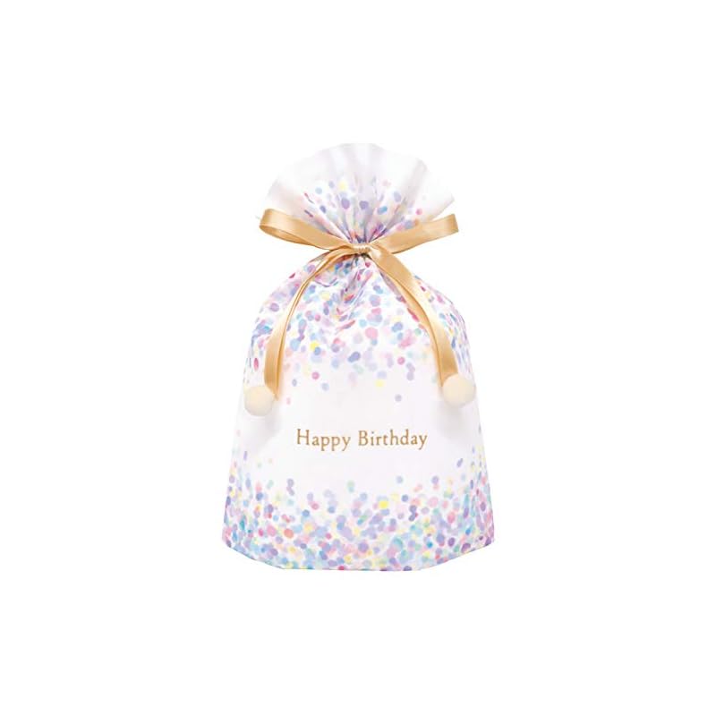 Indigo Birthday Wrapping Bag, Medium, Pastel Drop White, PG362