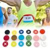 4Pcs Race Bib Holders Colorful Round Durable Build Marathon Running Number Fix Clips Triathlon Cycling Accessories