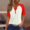 Women's T Shirt Tee Print Button Raglan Sleeve Daily Weekend Fashion Basic V Neck Regular Top