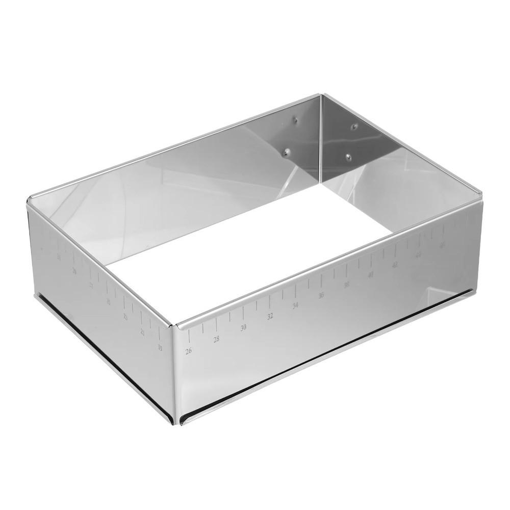 DIY Stainless Steel Baking Mould Rectangular Mousse Cake Ring Dessert Baking Mould  Cake Shop