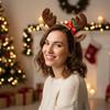 Soft Nonslip Reindeer Antlers Deer Horn Headwear For Kids And Adults Holiday Costume Accessories Headdress Props