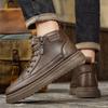 Retro Ankle Boots For Men High-top Men Leather Shoes  Non-Slip Motorcycle Boots Fashion Men Boots Formal Casual Shoe