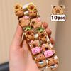10 Multi-Colored Capybara Hair Ties, a Gift for Cute Girls, the Best Choice for Wearing When Going Out and at School