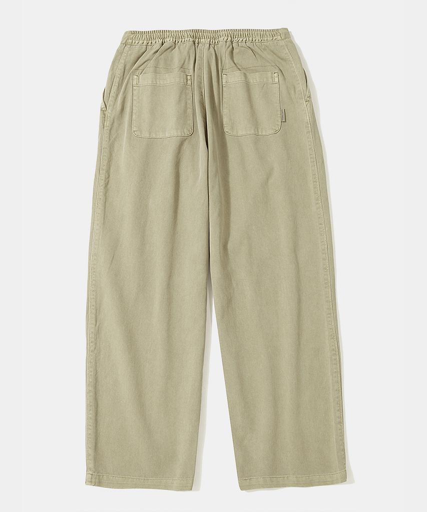 Columbia University Trajan Label Pintuck Wide-Fit Denim Pants_Brown