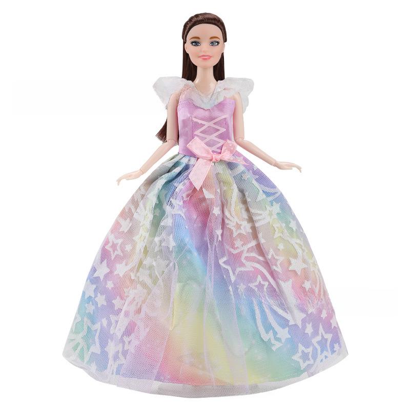 

Кукла 30 см Свадебное платье с аксессуарами - Подходит для куклы Барби 11,5 дюймов, Вечернее платье, Наряд из 6 предметов HS05-6