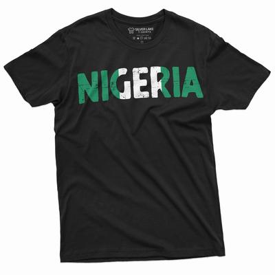 Men's Nigeria T-shirt Nigeria Flag Coat of Arms Country Tee Shirt Patriotic Tee Unisex T-Shirt