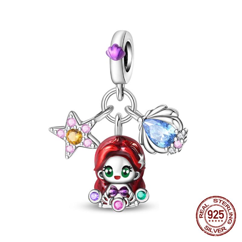 New 925 Silver Pumpkin Car Princess & Cactus Charms Fit 925 Bracelet Jewelry Making For Women Gift