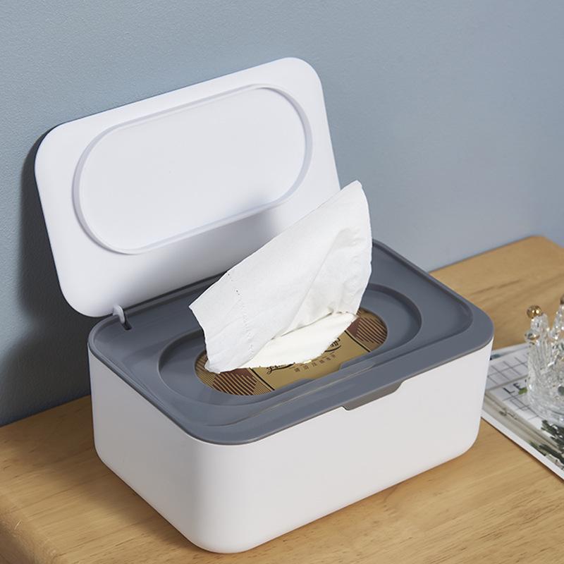 Large Capacity Dry & Wet Tissue Box - Sealed, Dustproof Storage for Masks & Wipes