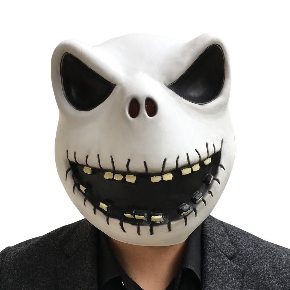 Halloween The Nightmare Before Christmas Jack Skellington Mask Latex Movie Merchandise Character Party Mask Headgear CH-B056
