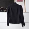 Elegant Women's V-neck Spring Blazer - French Acetate Design